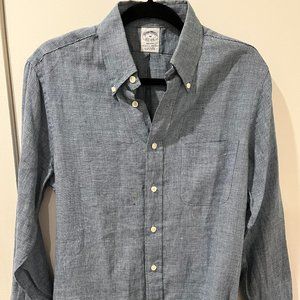 Brooks Brothers Medium Linen Shirt Regent Fit
